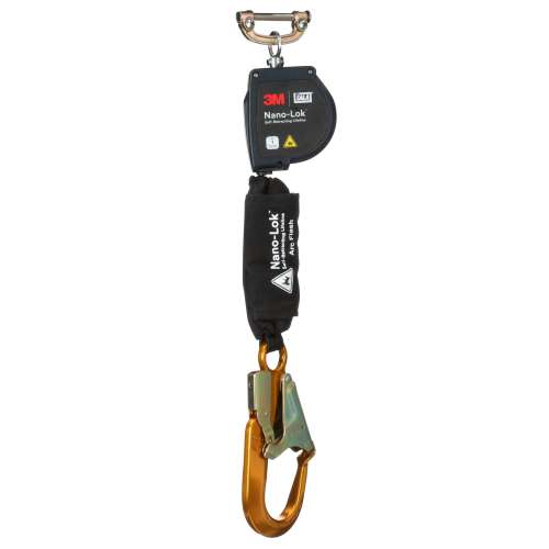 7100325446 3100578 DBI-SALA® Nano-Lok™ Arc Flash Self-Retracting Lifeline with Quick Connect 3100578, Web, Aluminum Rebar Hook, 8 ft