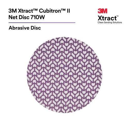 7100325786 Xtract™ Cubitron™ II Net Disc 710W, 220+, 9 in x NH, Die 900J, 50/Carton, 300 ea/Case