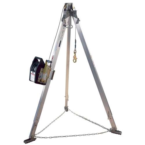7100327866 8301084 DBI-SALA® Confined Space Aluminum Tripod with Winch 8301084, 7 ft Tripod, 120 ft Stainless Steel Cable