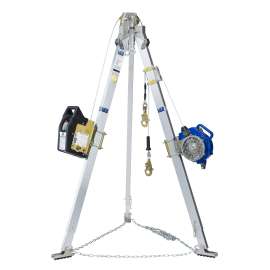 7100328024 8301073 DBI-SALA® Confined Space Aluminum Tripod with Winch and 3-Way SRL 8301073, 60 ft (Winch), 50 ft (SRL), Stainless Steel Cable