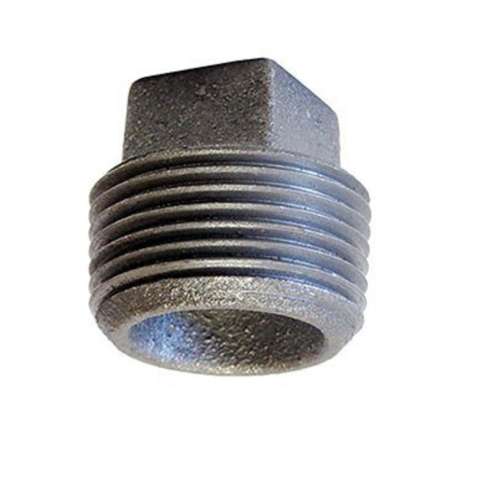 1B.BP PLUG 1-1/4 BLACK CAST IRON CORED SQUARE HEAD 125# THREADED