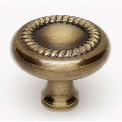Rope A812-38-PA Knob Traditional 1-1/2-in in Polished Antique