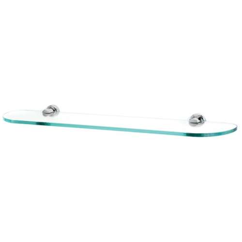 Infinity A8750-24-PC 24-in Glass Shelf with Brackets Modern in Polished Chrome