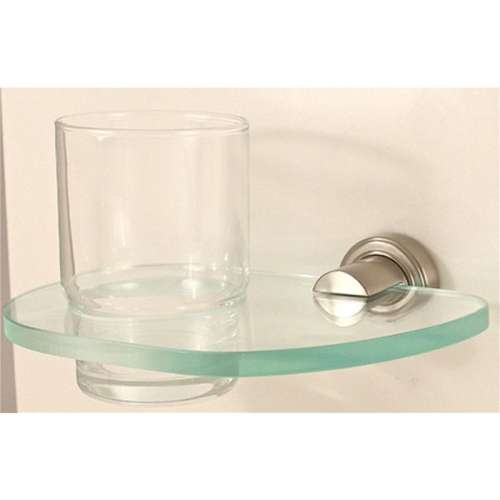 Modern Tumbler Holder 6-11/16-in in Satin Nickel