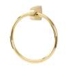 Modern Towel Ring 7-in in Polished Brass