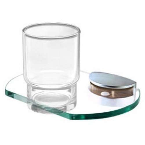 Tumbler Holder with Thumbler in Satin Nickel