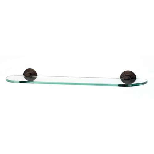 Embassy A9050-24-CHBRZ 24-in Glass Shelf with Brackets Traditional in Chocolate Bronze