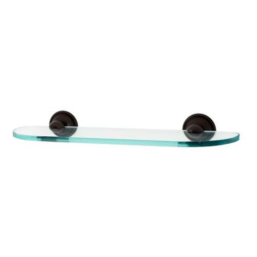 18-in Glass Shelf with Brackets Traditional in Chocolate Bronze