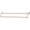Double Towel Bar Modern in Satin Nickel