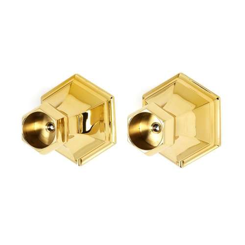 Shower Rod Brackets Traditional 2-3/8-in in Polished Brass