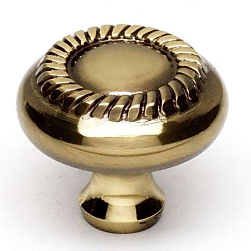 Rope A812-1-PA Knob Traditional 1-in in Polished Antique