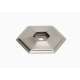 Backplate Modern 1-1/2-in in Satin Nickel