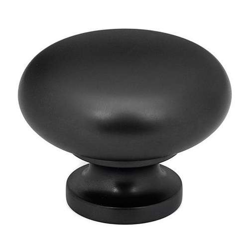 Knob Traditional 1-1/2-in in Matte Black