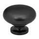 Knob Traditional 1-1/2-in in Matte Black