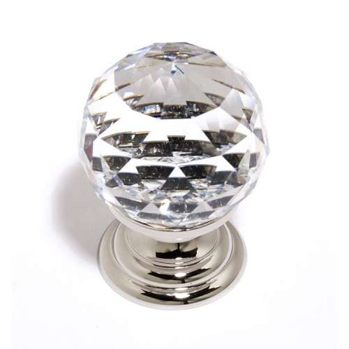 Crystal C210-CLR/PN Traditional Knob in Polished Nickel