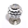 Crystal C210-CLR/SN Traditional Knob in Satin Nickel