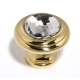 Crystal C211-CLR/PB Traditional Knob in Polished Brass