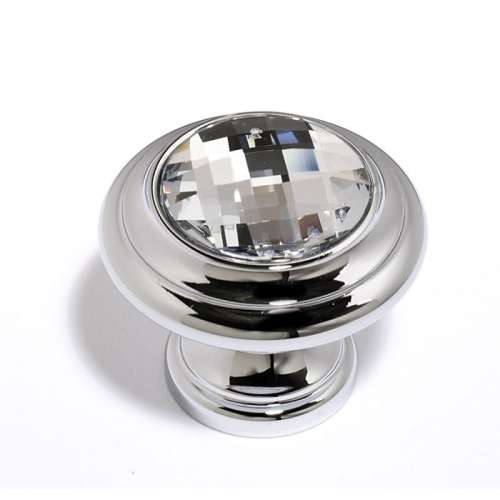 Crystal C211-CLR/PC Traditional Knob in Polished Chrome