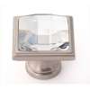 Crystal C212-CLR/SN Traditional Knob in Satin Nickel