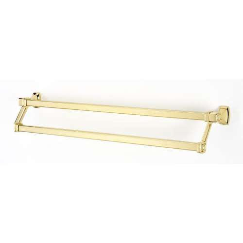 Cube A6525-25-PB Double Towel Bar Modern in Polished Brass