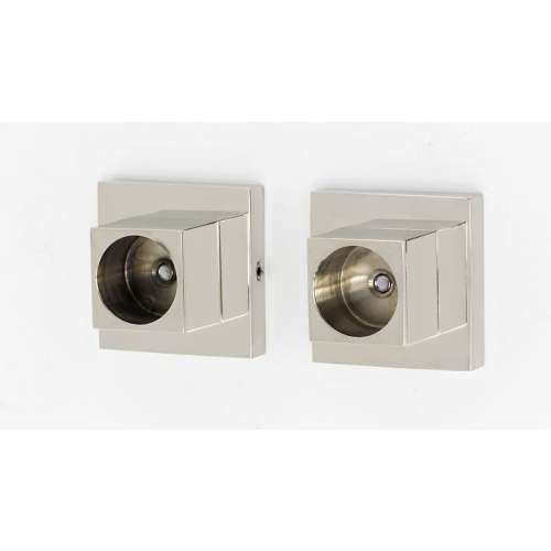 Modern Shower Rod Brackets in Polished Nickel