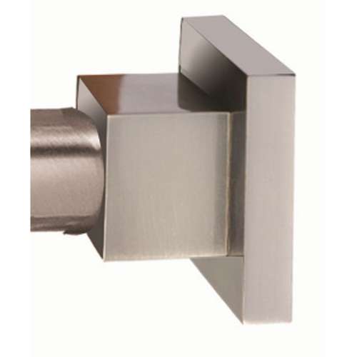 Modern Shower Rod Brackets in Satin Nickel