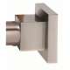 Modern Shower Rod Brackets in Satin Nickel