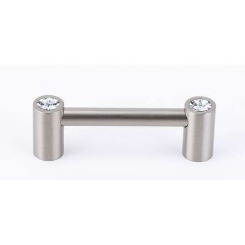 Contemporary Crystal C715-3-SN Crystal Pull Modern in Satin Nickel