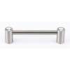 Contemporary Crystal C715-4-SN Crystal Pull Modern in Satin Nickel