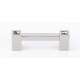 Contemporary Crystal C718-3-PN Crystal Pull Modern in Polished Nickel