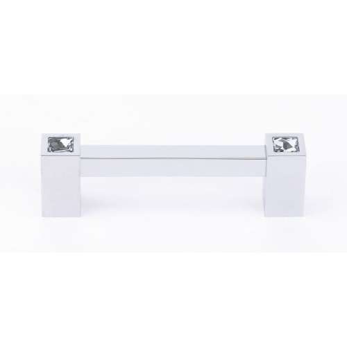 Contemporary Crystal C718-35-PC Crystal Pull Modern in Polished Chrome