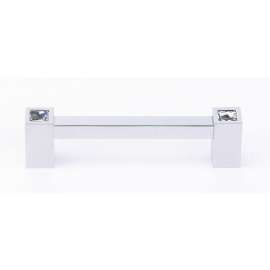 C718-4 Contemporary Crystal Crystal Pull Modern