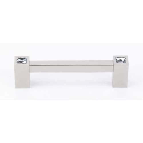 Contemporary Crystal C718-4-PN Crystal Pull Modern in Polished Nickel
