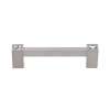 Contemporary Crystal C718-4-SN Crystal Pull Modern in Satin Nickel