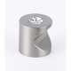 Contemporary Crystal C823-1-SN Crystal Knob Modern 1-in in Satin Nickel