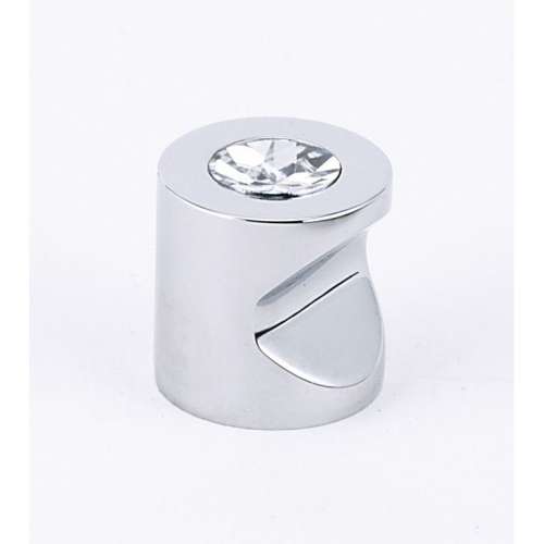 Contemporary Crystal C823-34-PC Crystal Knob Modern 3/4-in in Polished Chrome