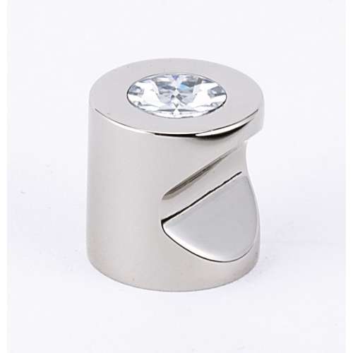 Contemporary Crystal C823-34-PN Crystal Knob Modern 3/4-in in Polished Nickel