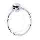 Contemporary I Crystal C8340-PC Modern Towel Ring 6-in in Polished Chrome