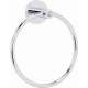Contemporary I Crystal C8340-SN Modern Towel Ring 6-in in Satin Nickel