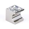 Crystal Knob Modern 1-in in Polished Nickel