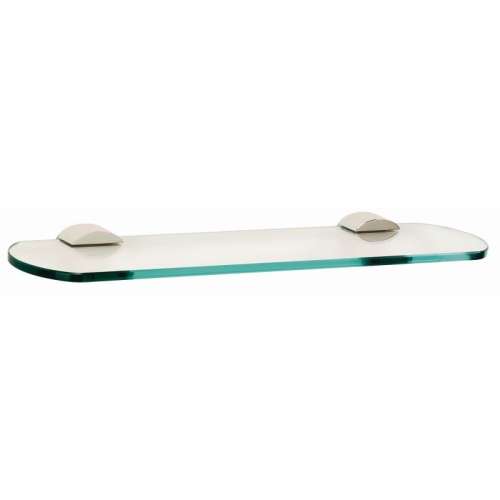 Contemporary III A7650-24-PC 24-in Glass Shelf with Brackets Modern in Polished Chrome