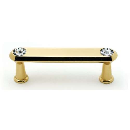 Crystal C214-3-PB Pull Traditional in Polished Brass