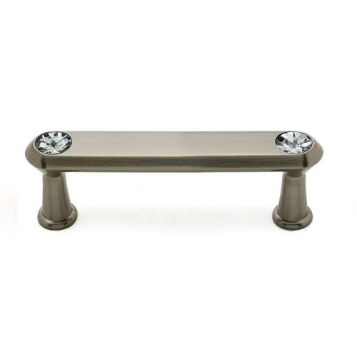 Crystal C214-3-SN Pull Traditional in Satin Nickel