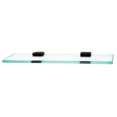 Manhattan A7450-18-BRZ 18-in Glass Shelf with Brackets Modern in Bronze