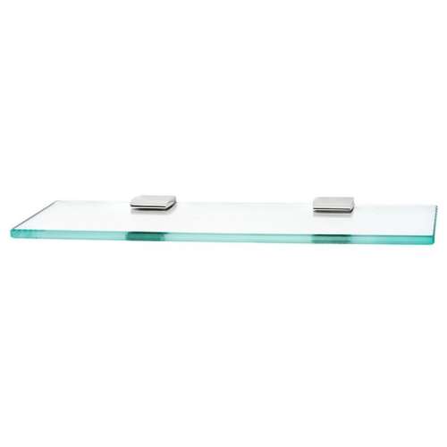 Manhattan A7450-18-PC 18-in Glass Shelf with Brackets Modern in Polished Chrome