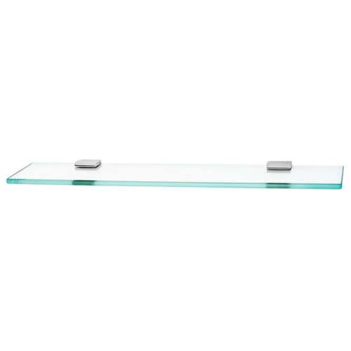 Manhattan A7450-24-PC 24-in Glass Shelf with Brackets Modern in Polished Chrome