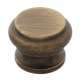 Knob Traditional 1/2-in in Antique English Matte