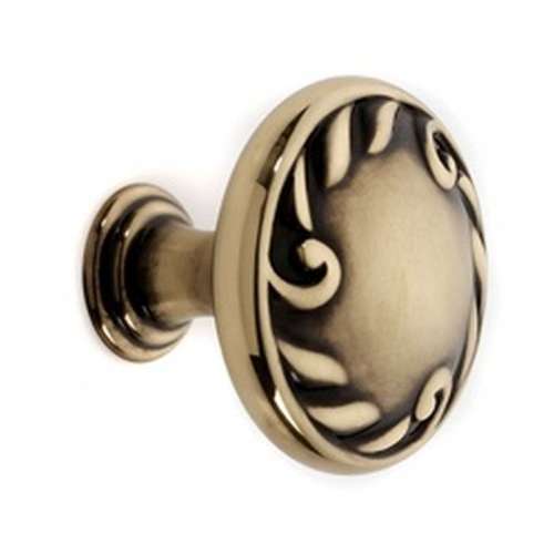 Ornate A3650-38-PA Knob Traditional 1-1/2-in in Polished Antique
