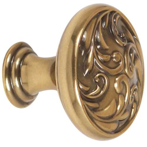 Ornate A3651-38-PA Knob Traditional 1-1/2-in in Polished Antique