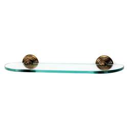 18-in Glass Shelf with Brackets Traditional in Antique English
